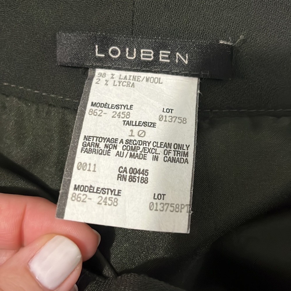 Louben wool pants size 10 NWT - Picture 5 of 9